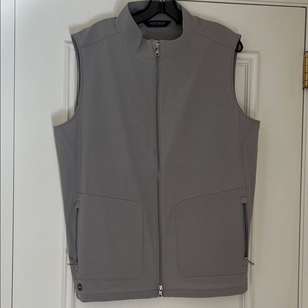 Peter Millar Light Gray Full-Zip Lightweight Vest - image 1